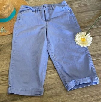 Gloria Vanderbilt periwinkle skimmer cropped pants size 10. - $10 - From  Christina