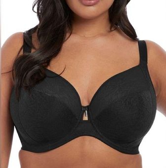 MIA Elomi Black Plunge Underwire Stretch Mesh Bra 36L 36 L new