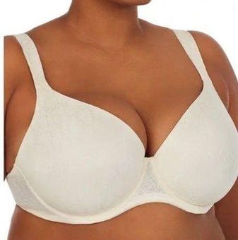 Secret Treasures women's plus size 44D underwire t-shirt bra ivory