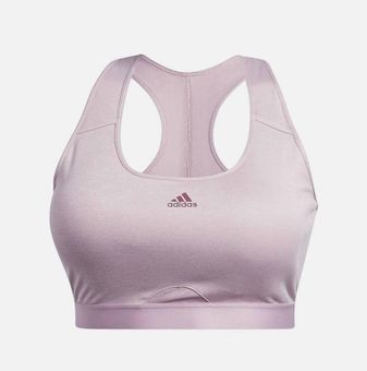 Adidas Women's Powerreact Training Medium-Support Bra Purple Size L - $30  (14% Off Retail) New With Tags - From E