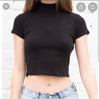 Brandy Melville Ashlyn Mock Neck Top 