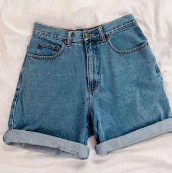 High Waisted Mom Shorts - Blue