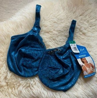 NWT Lilyette Navy Blue Minimizer Bra Underwire Adjustable Straps