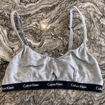 Calvin Klein Cotton Grey Cut-out Bra Size Small Gray - $17 (32% Off Retail)  - From Emma