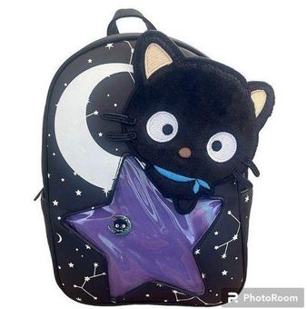 Under One Sky Girl's Cat Faux Leather Backpack In Black