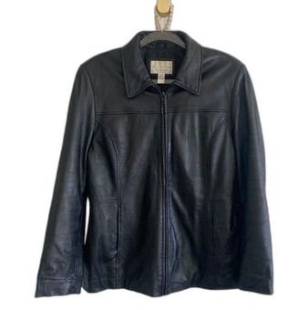 Worthington Vintage 90s black lamb leather jacket / Blazer L