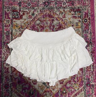 White ruffle skirt clearance xxl