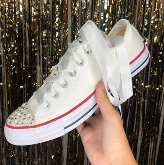 Converse Bedazzled White Size 9 77 23 Off Retail From