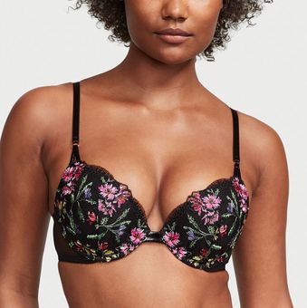 Victoria's Secret NWT VERY SEXY Black Embroidered Push-Up Bra