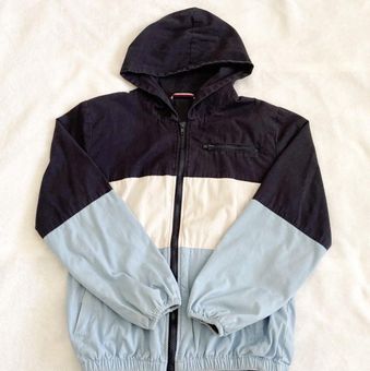 Brandy Melville Womens Size Small Tri Colour Krissy Windbreaker￼ Hooded  Jacket