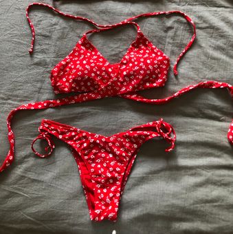 Red bikini hollister top