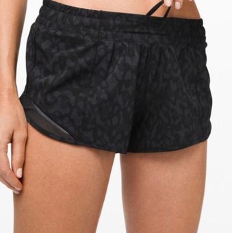 Lululemon Black Cheetah Print Hotty Hot 2.5” Shorts Size 4 - $60