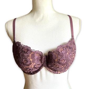 Victoria's Secret NWT- Lacy Balconet Push-Up Bra- Size 34C Purple - $40 New  With Tags - From Michelle