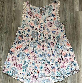 LC Lauren Conrad Lauren Conrad,size L, Floral boho design