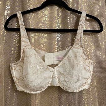 Cacique Vintage intimates white lace no padding bra, size 40D GUC - $27 -  From Jessica