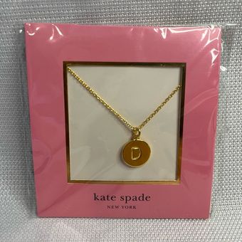 Kate spade gold initial on sale necklace