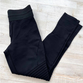 ZARA ‎ High Waist Ponte Knit Moto Leggings