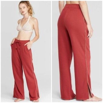 Lounge Colsie Wide Leg Flare Leg Side Slit Sweatpants Joggers Pajamas XS -  $18 New With Tags - From Reclaimed