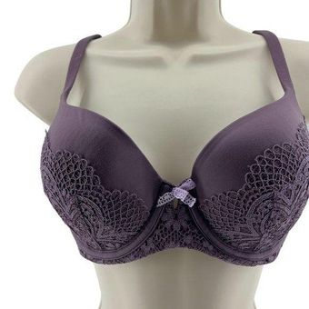 Victoria's Secret Body By Dusty Mauve Lace Trim Molded Cup Demi