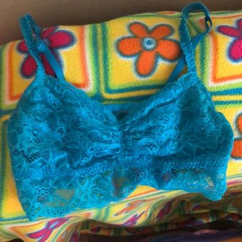 PINK - Victoria's Secret VS PINK Turquoise Lace Bralette Size undefined -  $9 - From Felicia