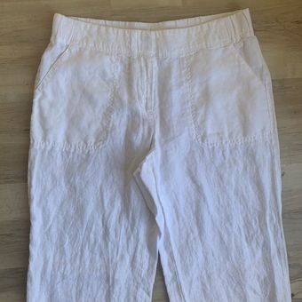 J.Jill White Linen Wide Leg Pants Minimalist Size 8 - $35 - From Mallori