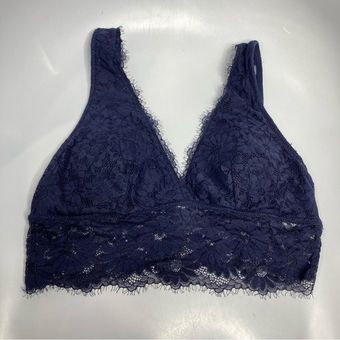 Aerie NWT Bralette navy blue lace size medium - $27 New With