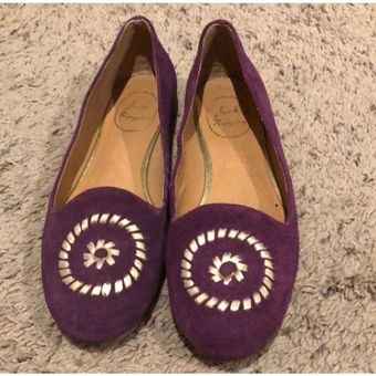 Jack Rogers Purple Rebecca Suede Flats Size 7.5 21 From
