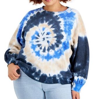 Plus Size Fleece Lined Tie Dye Sweatshirt 0X 26 New With Tags