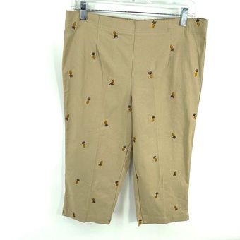 White Stag Women039s Cream Capri Wide Pants  eBay