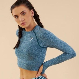 Gymshark Vital Seamless Long Sleeve Crop Top Size M - $30 (25% Off Retail)  - From Celine