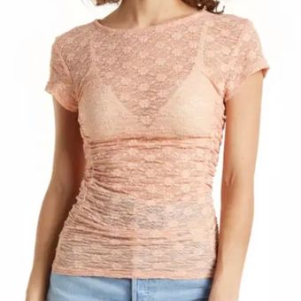 FREE PEOPLE Keep it simple lace t-shirt