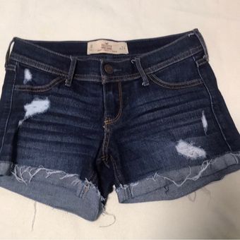 0 Darkwash Hollister Jean Shorts