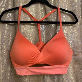 Victoria's Secret Coral Orange Pink Uplift No Wire Racerback Bra, 36C Size  undefined - $25 - From Jessica