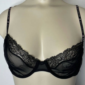 Victoria's Secret NEW Bra 36B Black Lace Underwire Unlined Sheer Feminine  Sexy Size undefined - $19 - From Twisted