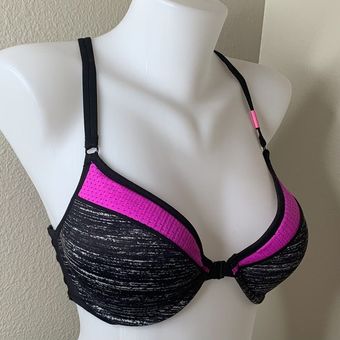 PINK - Victoria's Secret New Victoria's Secret PINK Push Up Racerback Bra  Front Closure 32DD Black Pink Multiple Size 32 E / DD - $19 (53% Off  Retail) New With Tags - From Krews