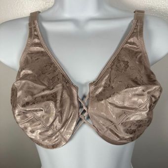 Vintage Cabernet 34DD Bra 2321 Satin Beige Double Knot Animal Print Size  undefined - $32 - From Anne