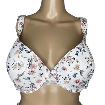 Lucky Brand Full Figure White Floral Bra in Gardenia Comfort Straps, size  42C - $18 - From CuratedBy