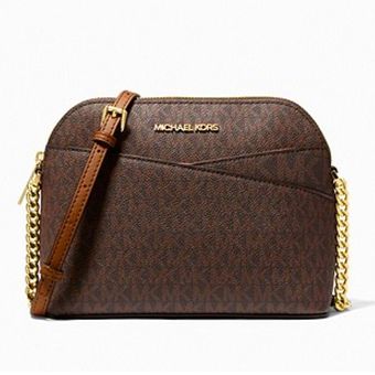 Michael Kors Jet Set Travel Medium Logo Dome Crossbody Bag Brown - $115  (71% Off Retail) - From Reya