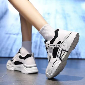 New Trend Ladies Walking Lace-up Sneaker Shoes for Ladies Women