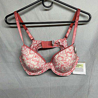 Calvin Klein Bra Women's 36B Perfectly Fit Underwire Push-Up‎ Pink Lace 44$  Size undefined - $21 New With Tags - From Zyra