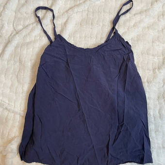 Old Navy Navy Blue Lace Trim Tank Top Small Cami Blouse Adjustable Strap -  $4 - From bria