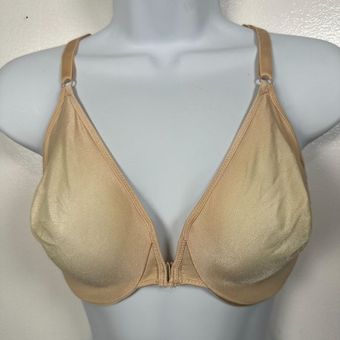 Vanity Fair Vintage 36D 75-003 Stretch Front Clasp Sheer Cream