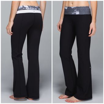 Lululemon Reversible Groove Yoga Pants Black Size 6 - $35 (64% Off Retail)  - From avogirll