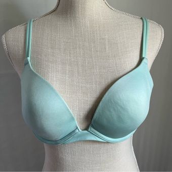 Victoria's Secret Push Up Underwire Blue Bra Size 36C - $19 - From Trina's