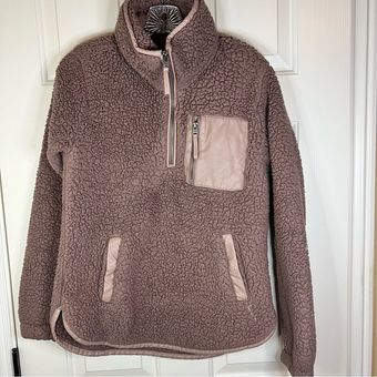 Abercrombie and fitch on sale sherpa half zip