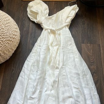 Arista Tulip Sleeve Midi Dress, Ivory