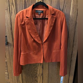 Larry Levine NWT Signature by, Rust Orange Lined Blazer