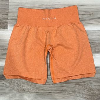 Orange Seamless Shorts Women's