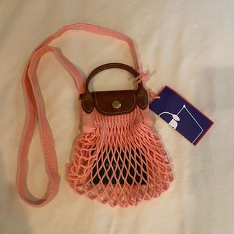 Longchamp Le Pliage Filet XS Knit Crossbody Bag Pink - $73 (41% Off Retail)  New With Tags - From Sydney