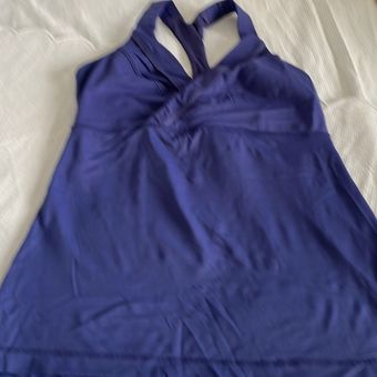 Lululemon Nice blue racer back tank with built-in bra Size 8 - $20 - From  Holly